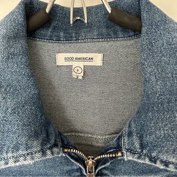 Good American Long Sleeve Denim Jean Jumpsuit - Picture 4 of 14